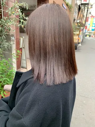 セミロング カラー ヘアアレンジ 🫧透明感カラー/ ボブ/小笠原汐海🪽のヘアスタイル