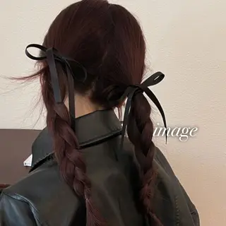 ロング カラー ガーリー♡女の子っぽ ヘア♡ピンクカラー♡のヘアスタイル