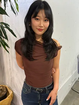 ロング 似合わせレイヤーカ ット　ʚɞ riiのヘアスタイル