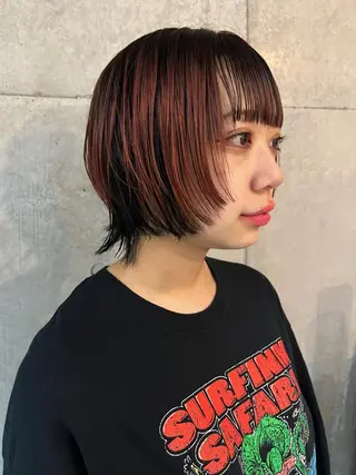 ショート レイヤーカット\ウル フ　chinatsuのヘアスタイル