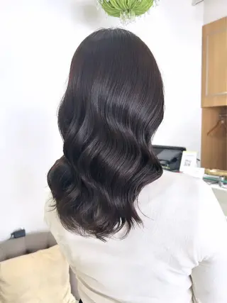 セミロング カラー ヘアアレンジ 吉水 彩乃 /ボブ/透明感カラーのヘアスタイル