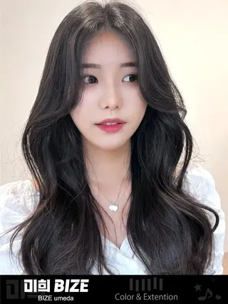 ロング 韓国特化🇰🇷 エクステのヘアスタイル
