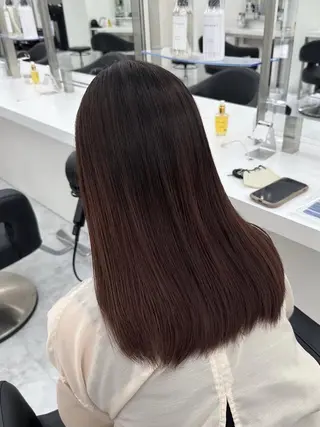 カラー 冬の透明感暗髪❄️ トレンドヘア❄️のヘアスタイル