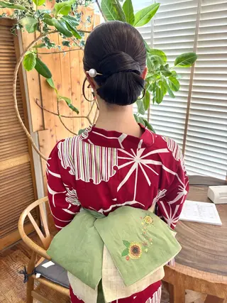 ロング ヘアアレンジ bright所属・miku ヘアセット/着付けのヘアスタイル