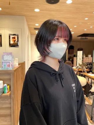 ショート カラー 似合わせ レイヤー須川のヘアスタイル