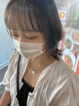 ミディアム カラー レイヤー/ベージュ カラー/ハシモトのヘアスタイル