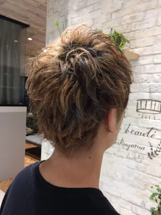 ショート メンズ Kobayashi ハイライト/ショートのヘアスタイル