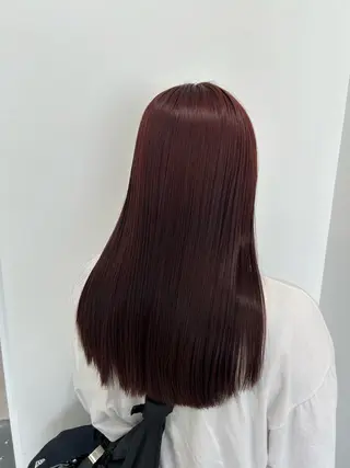 セミロング カラー 愛結 暖色カラー🎀🩰のヘアスタイル