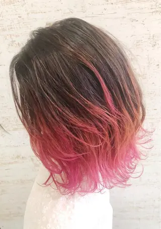 ミディアム カラー ケアブリーチ /髪質 改善/古橋圭史郎のヘアスタイル