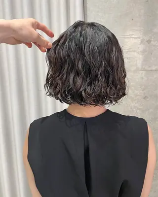 パーマ ボブパーマコテ巻き風 パーマNo1深江秀平のヘアスタイル