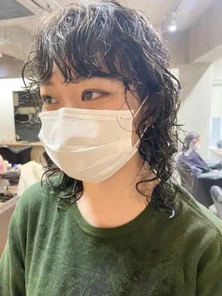 ミディアム パーマ 下北沢 soiのヘアスタイル