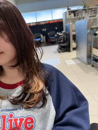 ミディアム レイヤー/韓国風/ 縮毛矯正/沖谷航のヘアスタイル