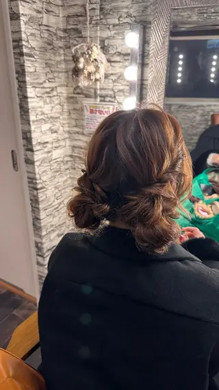 セミロング ヘアアレンジ hair make  Lucciのヘアスタイル