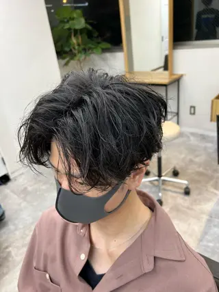 ショート パーマ メンズ DIECESHIBUYA.所属・メンズ似合わせ/ ビジネスヘア/比嘉のヘアスタイル