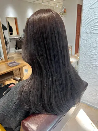 セミロング カラー 🥀韓国ヘア🥀 宮津真菜のヘアスタイル