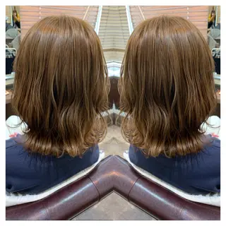 ミディアム カラー 村山 茉衣のヘアスタイル