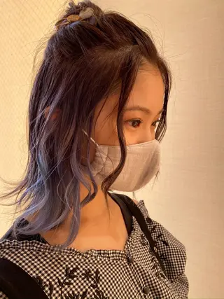 カラー 顔まわりの神様✨ 透明感カラー藤嶋秀幸のヘアスタイル