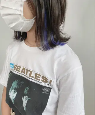 ミディアム ✨艶ブリーチカラー ✨四ノ宮裕己のヘアスタイル