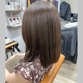 セミロング カラー 小谷野 七海🐬のヘアスタイル