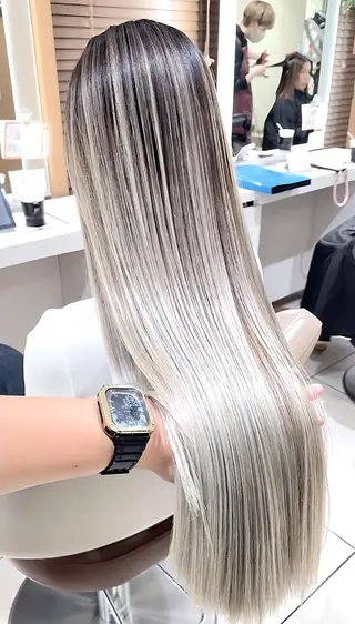 ロング カラー ＡＳＨ大宮/ブリーチ 髪質改善/カラーのヘアスタイル