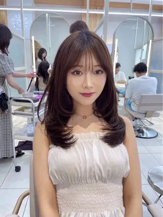 ロング 顔周り/透明感カラー /韓国ヘア/TAKUのヘアスタイル