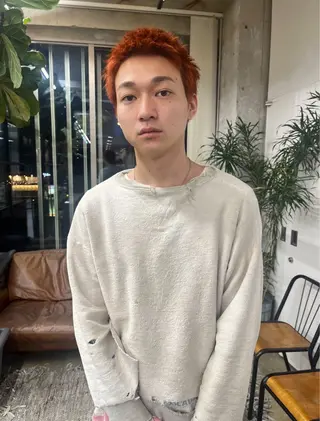 ショート カラー メンズ ナガノリノ /ボブ/ ベージュ/暖色のヘアスタイル