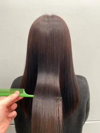 ロング 京都レイヤーカット/ 縮毛矯正/羽柴りくのヘアスタイル