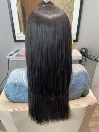 ロング パーマ k-twoたき✨艶感 カラー／美髪矯正のヘアスタイル