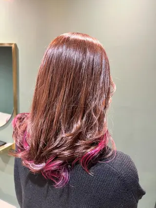 セミロング カラー ヘアアレンジ カラースペシャリスト しょう🧑🏼‍🎨のヘアスタイル