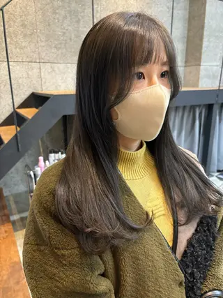 ロング カラー パーマ ヘアアレンジ 押切 響　のヘアスタイル