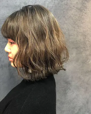 セミロング カラー ヘアアレンジ メンズ キッズ ネイル マツエク・マツパ GO TODAY SHAiRE SALON所属・透明感カラー🤎 ゆりのヘアスタイル
