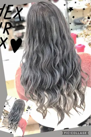 ロング カラー 永島 桜のヘアスタイル