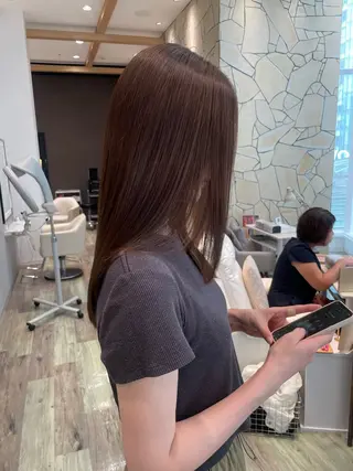 ロング パーマ k-twoたき✨艶感 カラー／美髪矯正のヘアスタイル