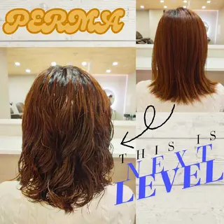 ミディアム パーマ GR 髪質改善トリートメント×ヘッドスパ【ジーアール】所属・🌺中村🌺毎日楽し くなる髪をご提案✨のヘアスタイル