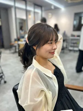 ミディアム カラー いなみね はるきのヘアスタイル