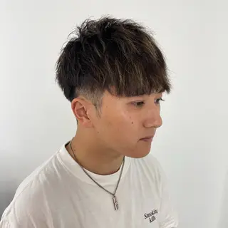 メンズ MINAMO 韓国レイヤーのヘアスタイル