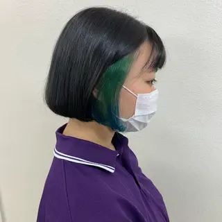 セミロング カラー NANAMI🩵 大人可愛い韓国ヘアのヘアスタイル