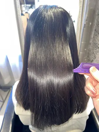ロング ✨️極艶髪質改善✖️ クロスパーマ✨のヘアスタイル