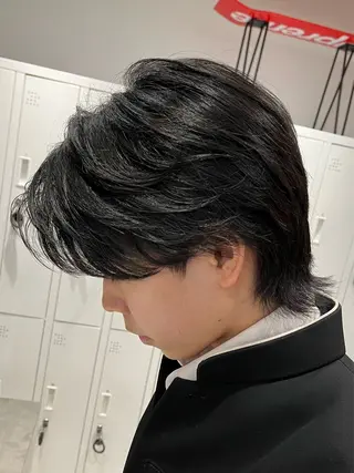 ミディアム パーマ メンズ 新潟メンズパーマ 新潟駅/小田拓実のヘアスタイル