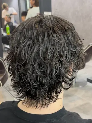 ミディアム パーマ メンズ シュンヤ🔥メンズ パーマ特化🔥新小岩のヘアスタイル