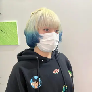 ショート カラー ヘアアレンジ 🧨ブリーチー×ボブ レイヤー💎じゅえるのヘアスタイル