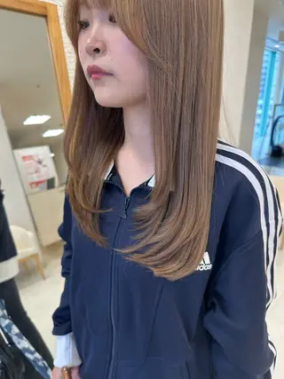 ロング カラー お悩み改善 黄金比みくのヘアスタイル