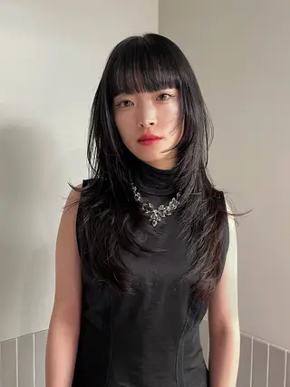 ロング カラー stén所属・HARUKA/原宿 ハイトーン/レイヤーのヘアスタイル