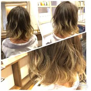 セミロング カラー 名駅Private Salon　Noaのヘアスタイル