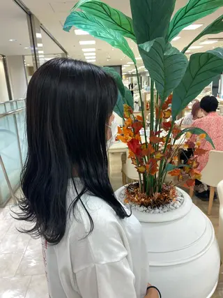 ロング カラー ハイトーン/ウルフ /レイヤー/坂野幸伸のヘアスタイル