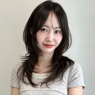 ミディアム 🌹ハッシュカット、 レイヤー韓国ヘア🌹のヘアスタイル