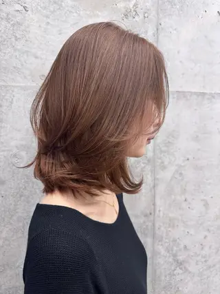 ミディアム レイヤーカットモデル 募集/藤原一真のヘアスタイル