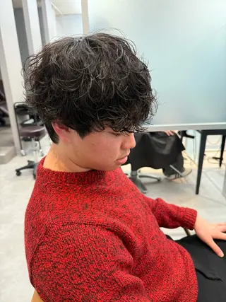 ミディアム パーマ メンズ メンズパーマ職人/ 天神/tatsukiのヘアスタイル