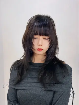 ロング 韓国×髪質改善💊 似合わせ/武田涼のヘアスタイル