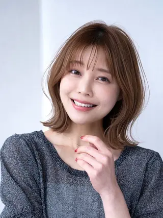 ショート カラー 渋谷/レイヤーボブ・ 韓国ボブ特化/楓のヘアスタイル